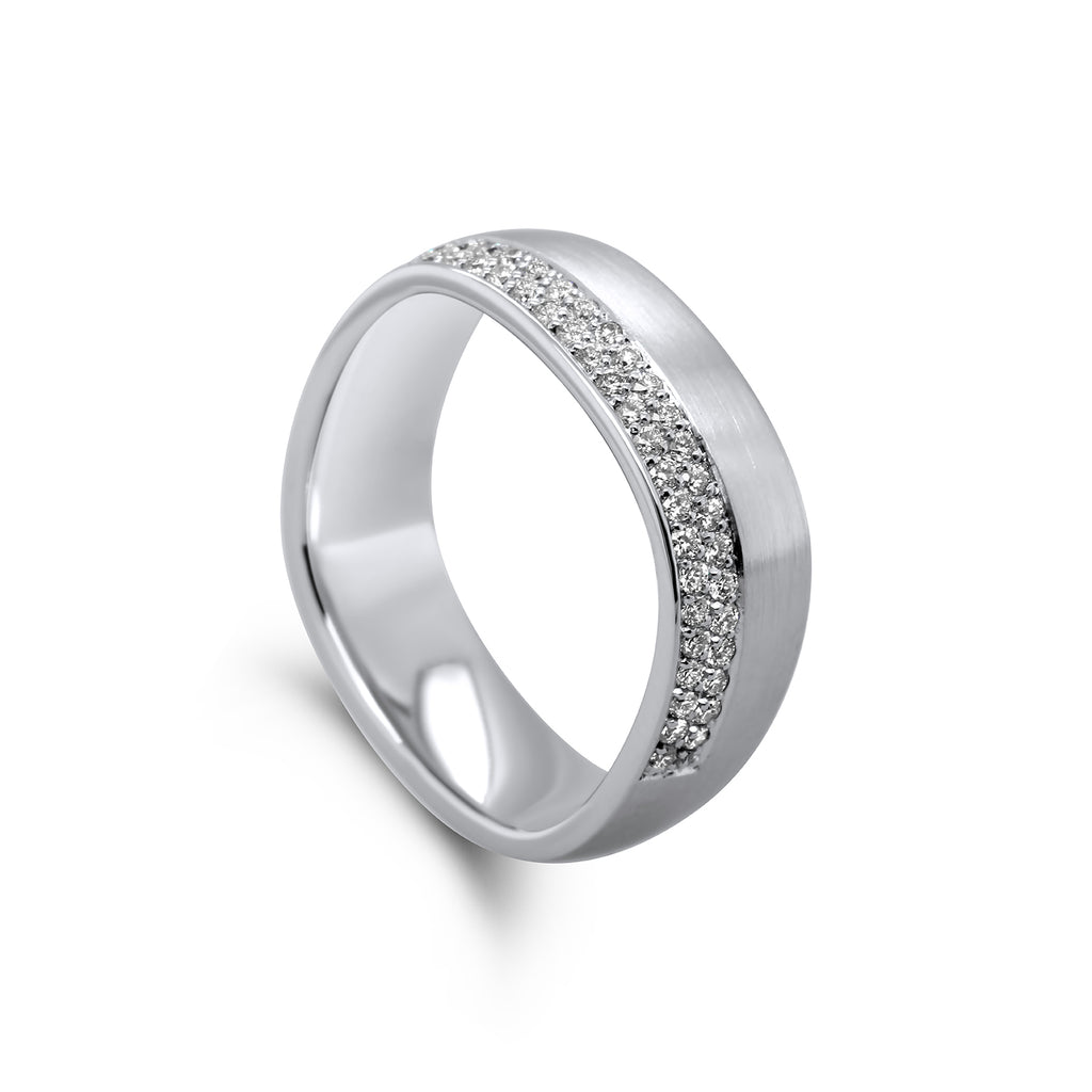 Henrich &amp; Denzel - Platinum Forma Soft Diamond Ring - DESIGNYARD, Dublin Ireland.