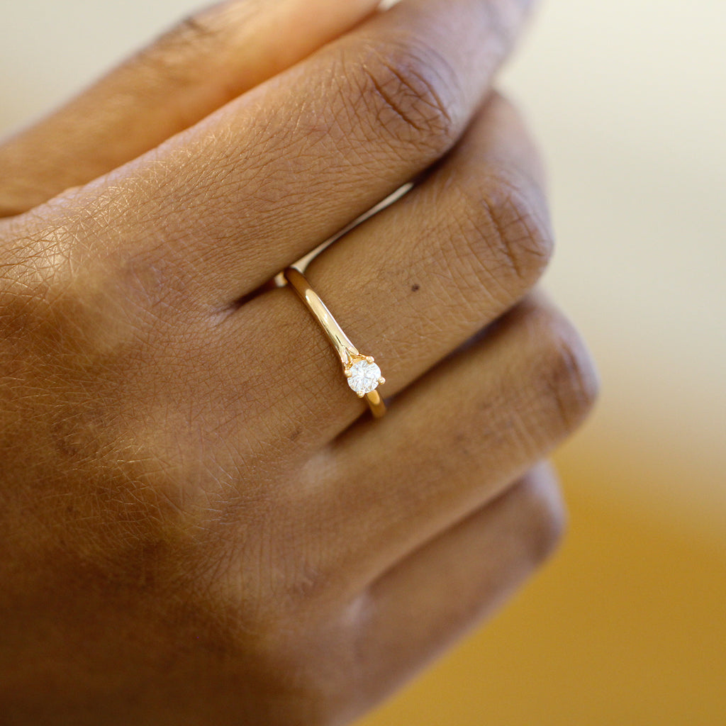 Henrich &amp; Denzel - 18k Rose Gold Solana Diamond Engagement Ring - DESIGNYARD, Dublin Ireland.