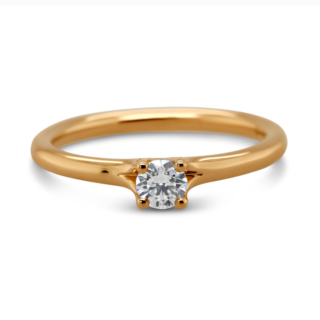 Henrich &amp; Denzel - 18k Rose Gold Solana Diamond Engagement Ring - DESIGNYARD, Dublin Ireland.