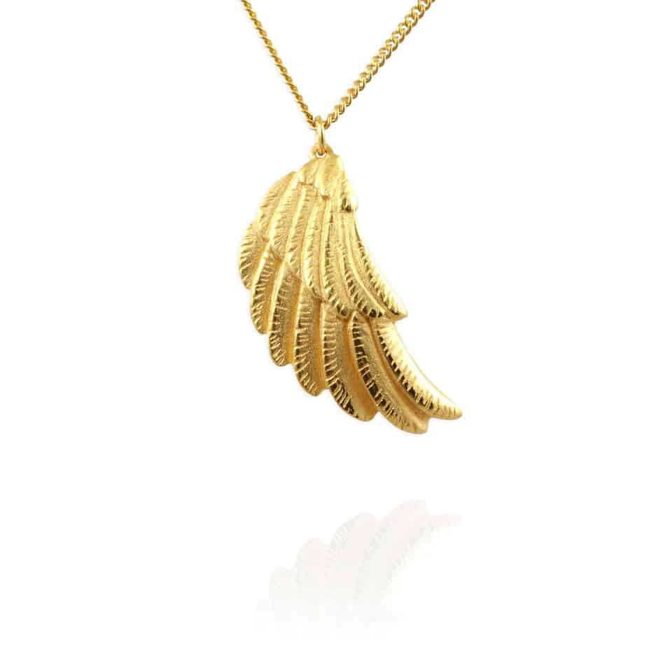 Jana Reinhardt - Sterling Silver Gold Plated Wing Pendant - DESIGNYARD, Dublin Ireland.