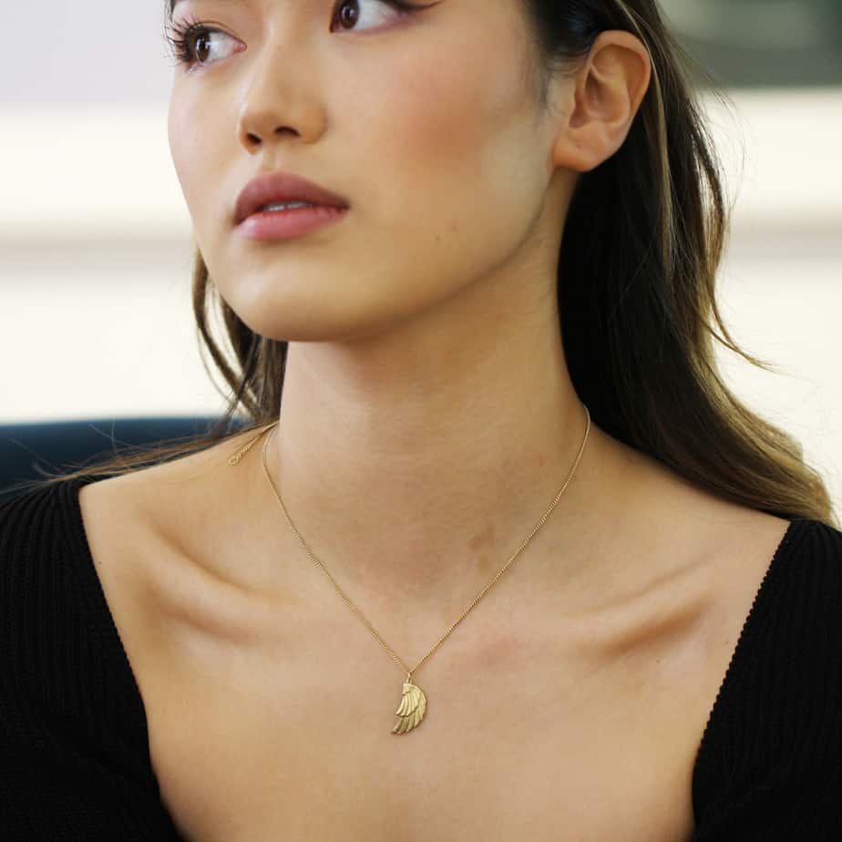 Jana Reinhardt - Sterling Silver Gold Plated Wing Pendant - DESIGNYARD, Dublin Ireland.