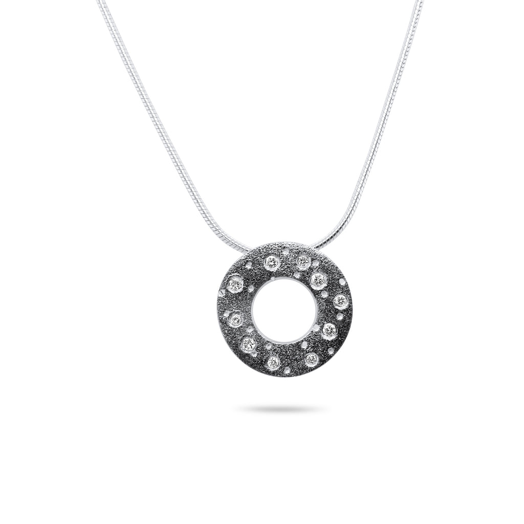 Kate Smith - Sterling Silver Diamond Polo Necklace - DESIGNYARD, Dublin Ireland.