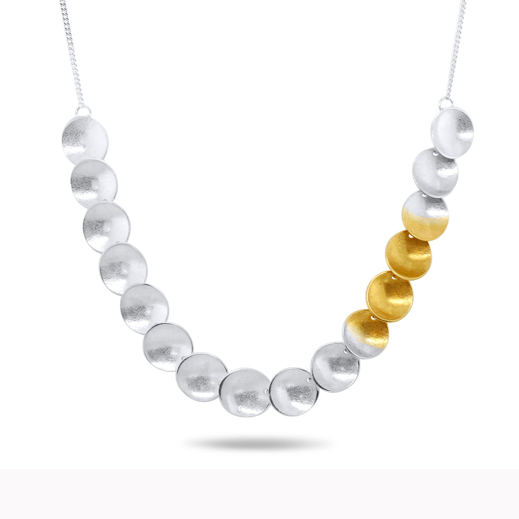 Kokkino - Electra Flowing Link Yellow Gold Plated Silver Necklace - DESIGNYARD, Dublin Ireland.