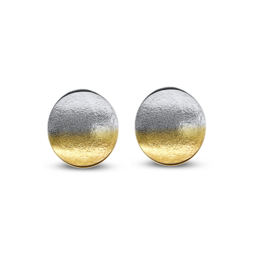 Photograph 1 of Kokkino's Contemporary Electra Small Gold Silver Stud Earrings. Available on DESIGNYARD.com and in our Jewellery Shop Dublin, Ireland. Shipping Worldwide with DHL.