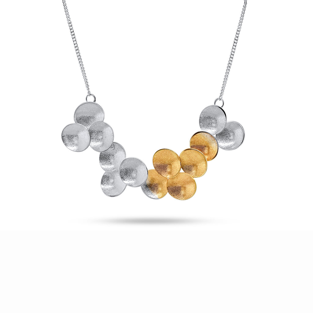 Kokkino - Electra Small Articulated Yellow Gold Plated Silver Necklace - DESIGNYARD, Dublin Ireland.