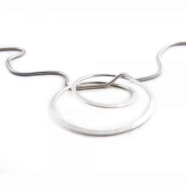 Photograph 1 of Latham & Neve's Contemporary Sterling Silver Gyra Pendant. Available on DESIGNYARD.com and in our Jewellery Shop Dublin, Ireland. Worldwide Shipping with DHL.