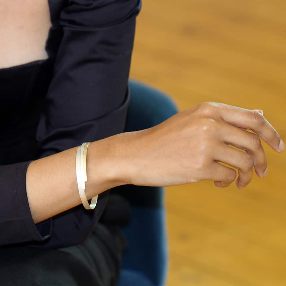 Manu - Sterling Silver 22k Yellow Gold Bi-Metal Comet Bracelet - DESIGNYARD, Dublin Ireland.