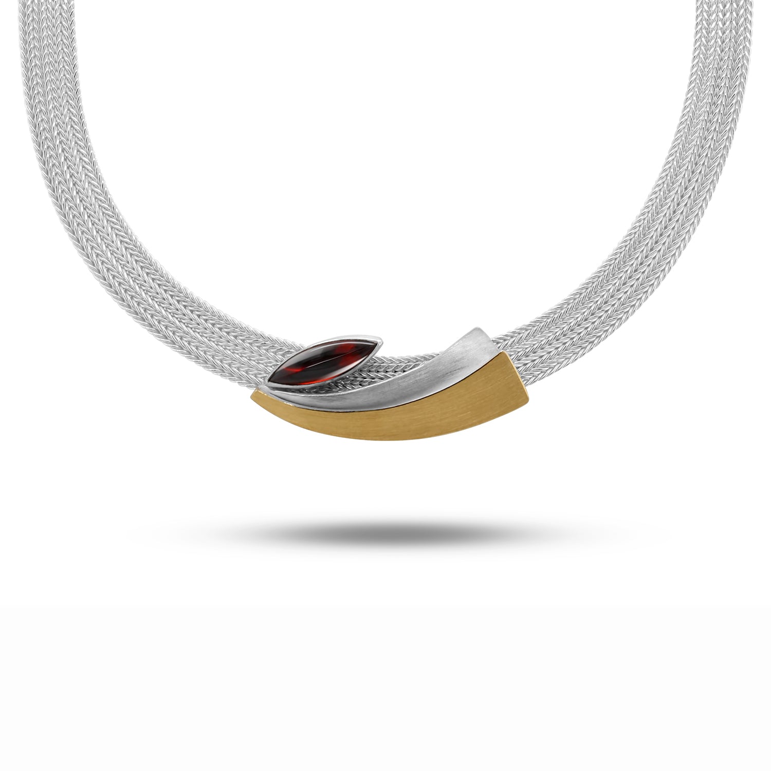 Contemporary Garnet Foxchain Shooting Star Necklace - by Contemporary Garnet Foxchain Shooting Star Necklace - by