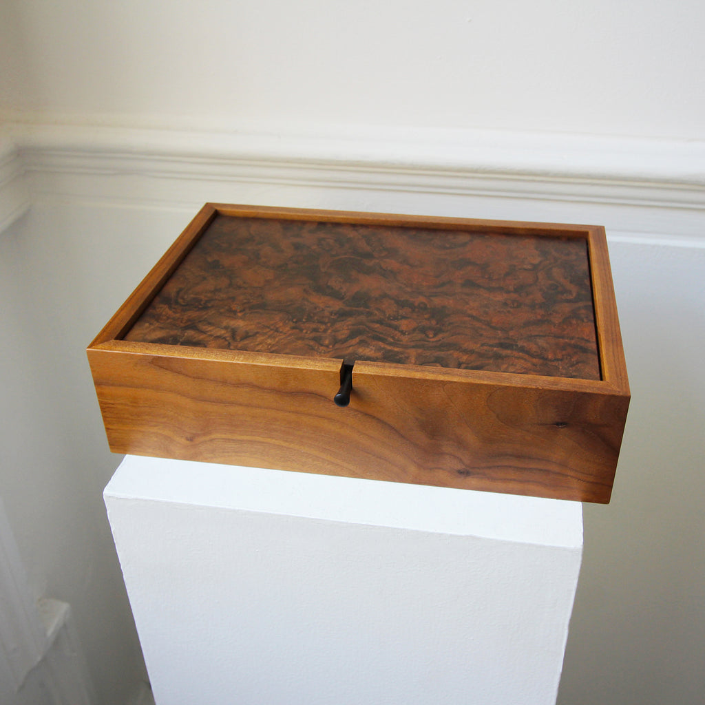 Mark Hanvey - Walnut Box with Burr Walnut Veneer - DESIGNYARD, Dublin Ireland.