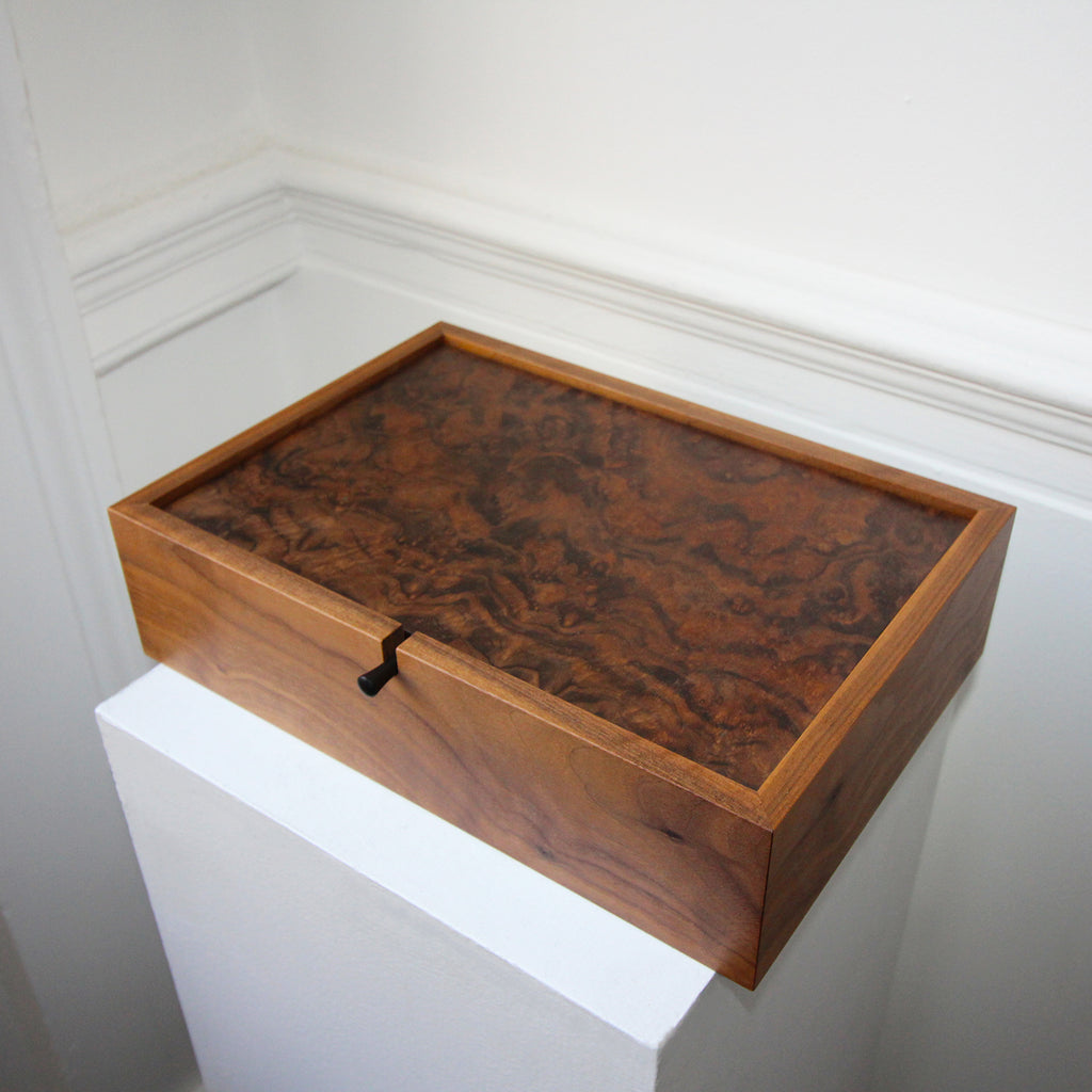 Mark Hanvey - Walnut Box with Burr Walnut Veneer - DESIGNYARD, Dublin Ireland.