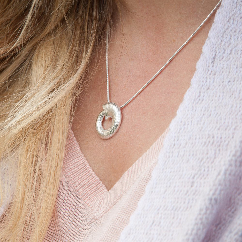 Martina Hamilton - Sterling Silver Croi Sliogan Pendant - DESIGNYARD, Dublin Ireland.