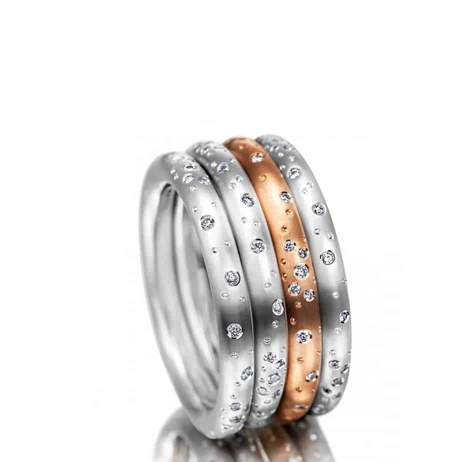 Meister - 18k White Gold Diamond Constellation Ring - DESIGNYARD, Dublin Ireland.