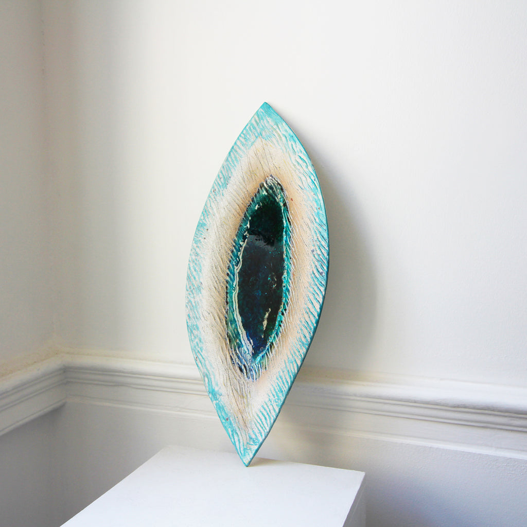 Michele Hannan - Ceramic Leaf II Large Wall Plate - DESIGNYARD, Dublin Ireland.