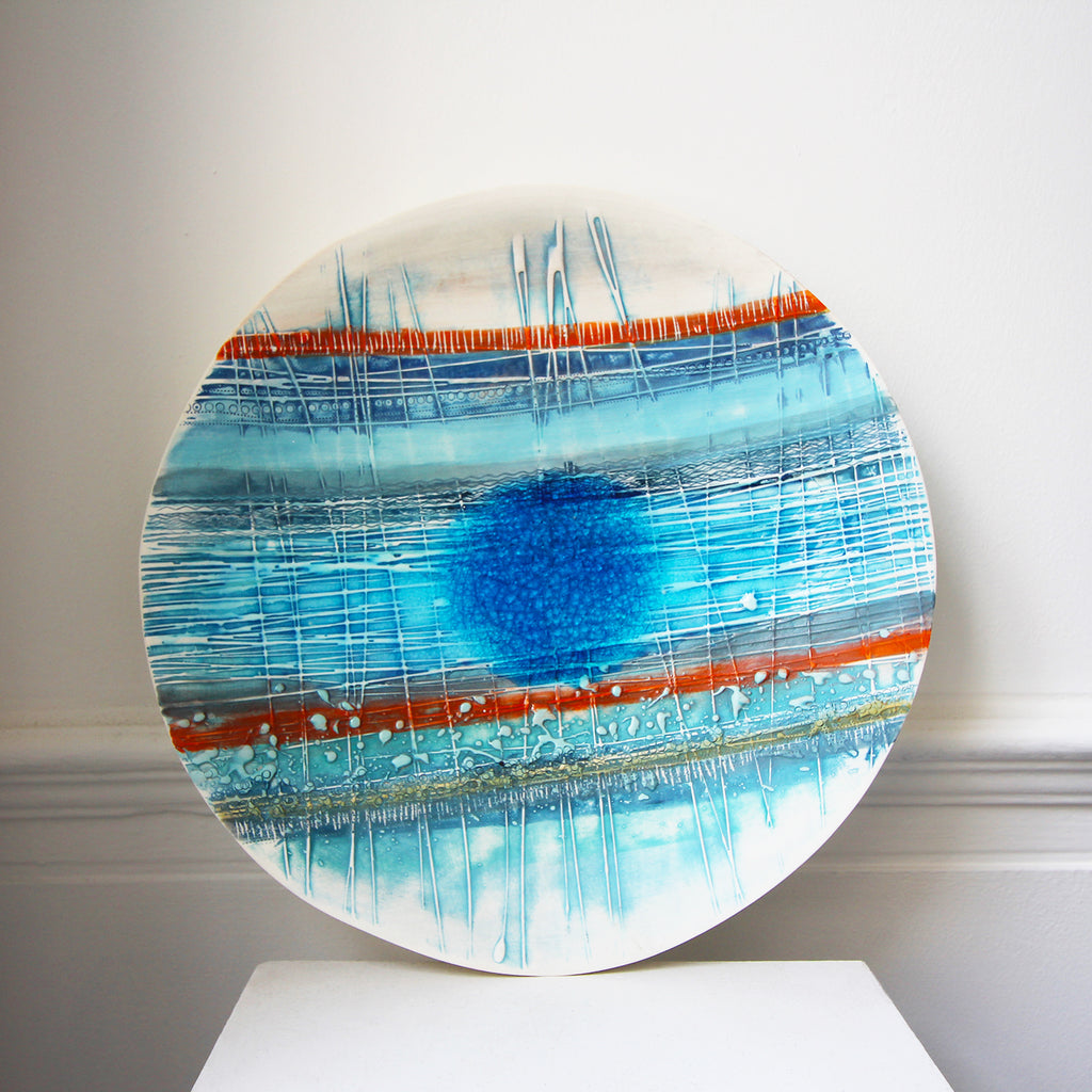 Michele Hannan - Seascape Large Porcelain Wall Plate - DESIGNYARD, Dublin Ireland.