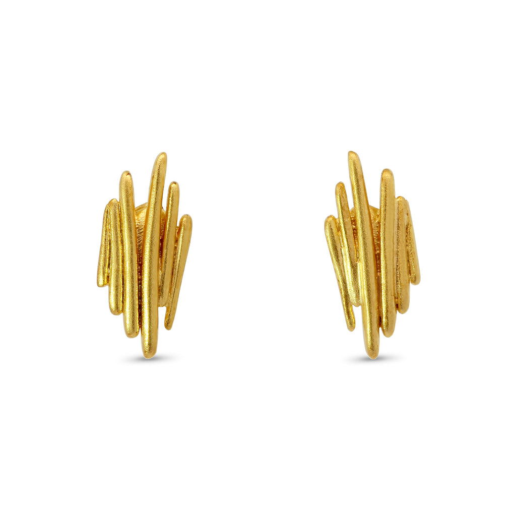 Mirri Damer - Sterling Silver Gold Dune Earrings - DESIGNYARD, Dublin Ireland.