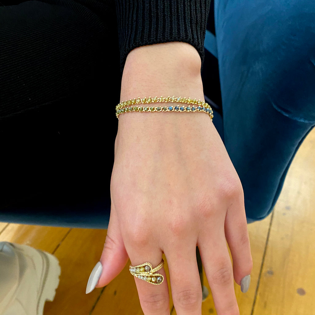 Myriam Oude Vrielink - 14k Yellow Gold Yellow Diamond Bracelet - DESIGNYARD, Dublin Ireland.