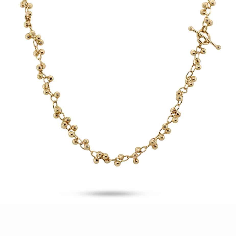 Photograph 1 of Neeltje Huddleston Slater's Contemporary Fine 14k Yellow Gold Beaded Necklace. Available on DESIGNYARD.com and in our Jewellery Shop Dublin, Ireland. Free Worldwide Shipping with DHL.