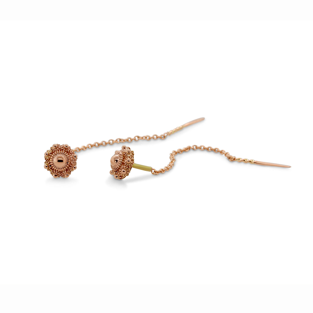 Neeltje Huddleston Slater - 14k Rose Gold Zeeland II Button Earrings - DESIGNYARD, Dublin Ireland.