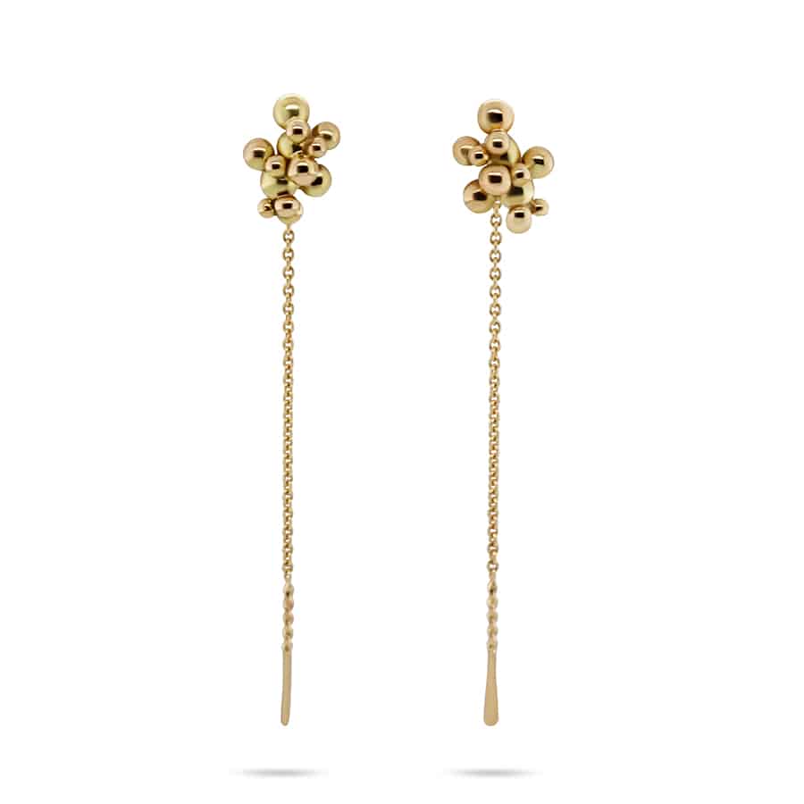 Neeltje Huddleston Slater - 14k Yellow Gold Large Bubble Earrings - DESIGNYARD, Dublin Ireland.