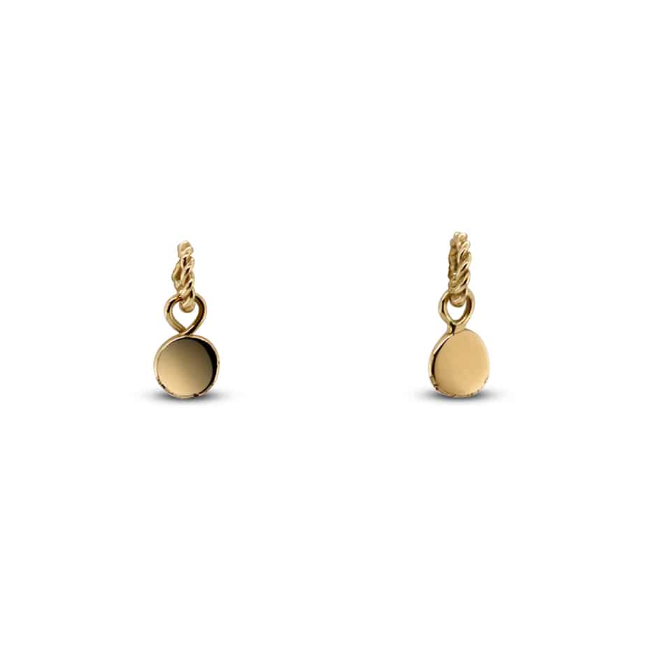 Neeltje Huddleston Slater - 14k Yellow Gold Leaf Earrings - DESIGNYARD, Dublin Ireland.