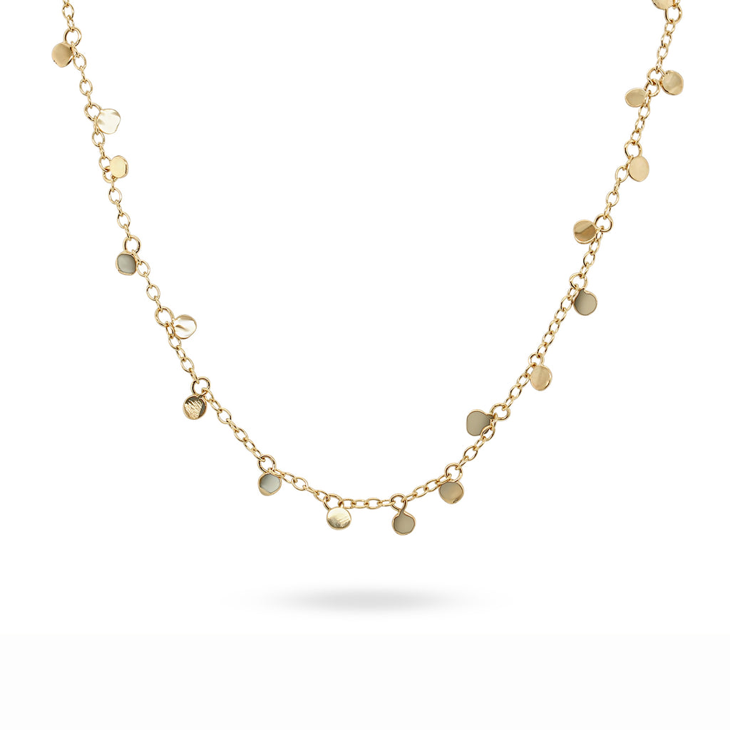Neeltje Huddleston Slater - 14k Yellow Gold Leaf Necklace - DESIGNYARD, Dublin Ireland.