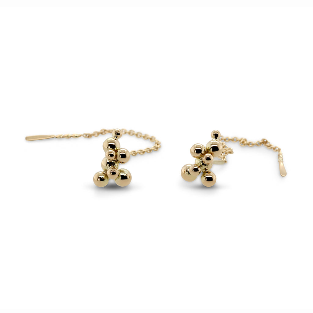 Neeltje Huddleston Slater - 14k Yellow Gold Medium Bubble Earrings - DESIGNYARD, Dublin Ireland.