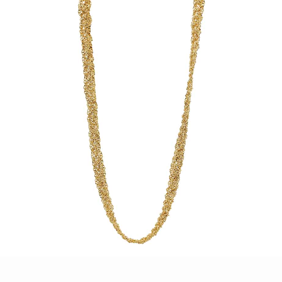 Myriam Oude Vrielink - 14k Yellow Gold Single Ribbon Necklace - DESIGNYARD, Dublin Ireland.