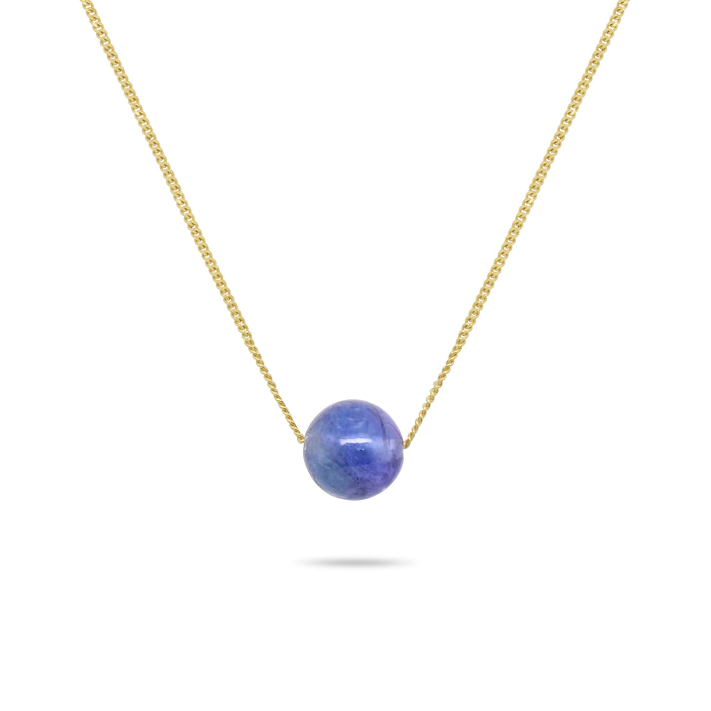 Nicole Van Der Wolf - 9k Yellow Gold Tanzanite Necklace - DESIGNYARD, Dublin Ireland.