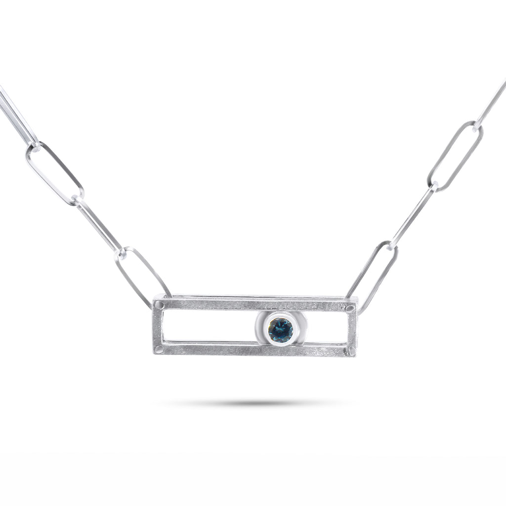 Nicole Van Der Wolf - Sterling Silver ShipShape Aquamarine Necklace - DESIGNYARD, Dublin Ireland.