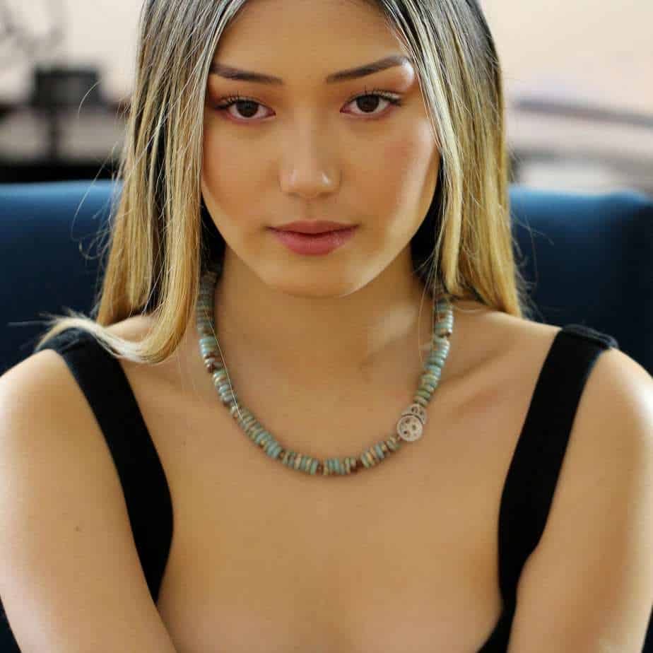 Nicole Van Der Wolf - Sterling Silver Jasper Rondelle Coral Reef Necklace - DESIGNYARD, Dublin Ireland.