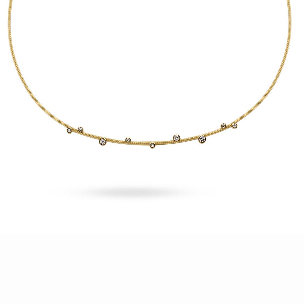 Niessing - 18k Yellow Gold Artist 9 Diamond Necklace - DESIGNYARD, Dublin Ireland.