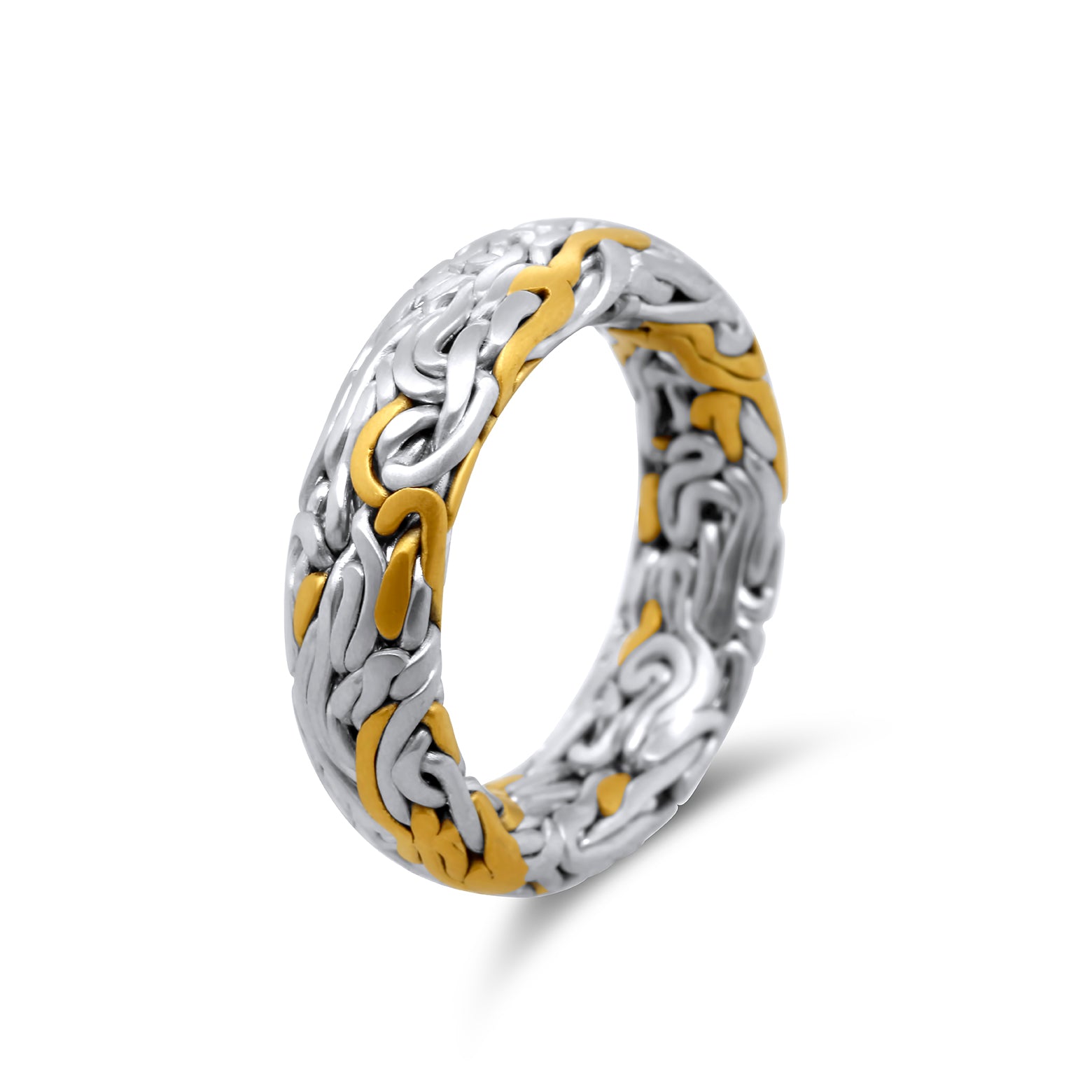 Niessing's Contemporary Platinum & 22k Gold Labyrinth Ring - by ...