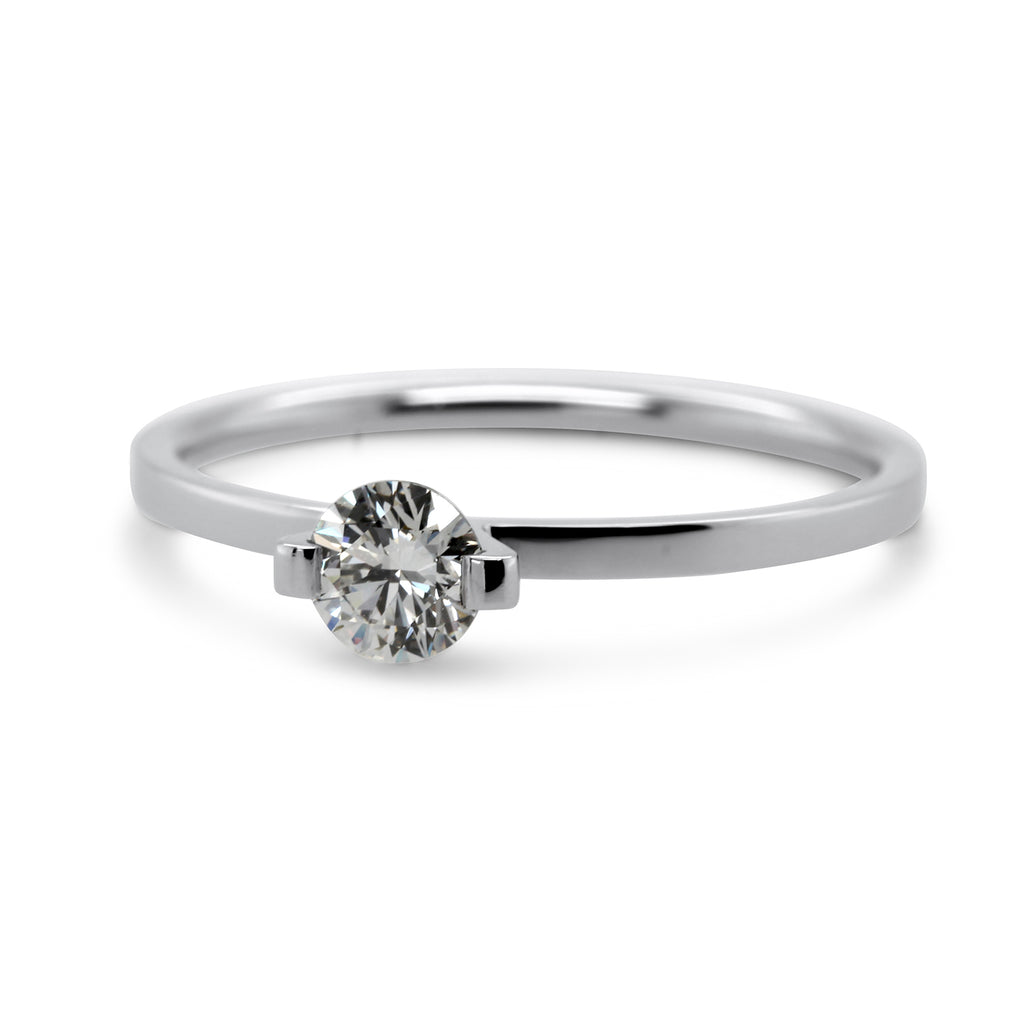 Niessing - Platinum Princess Engagement Ring - DESIGNYARD, Dublin Ireland.