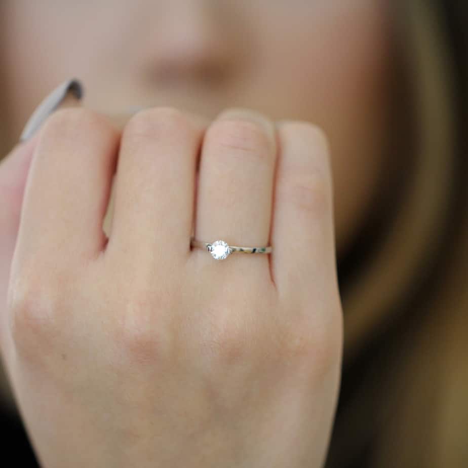 Niessing - Platinum Princess Engagement Ring - DESIGNYARD, Dublin Ireland.