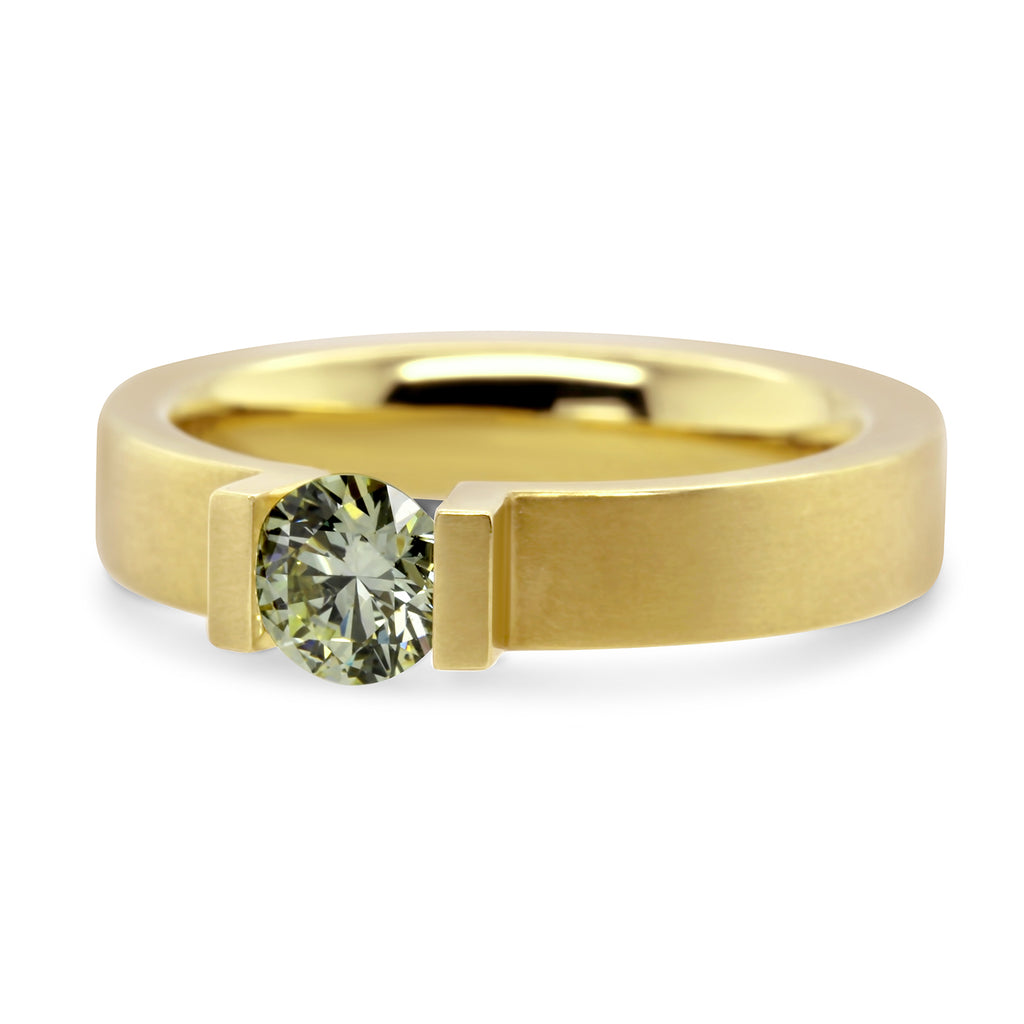 Niessing - 18k Yellow Gold Spannring® HighEnd C Engagement Ring - DESIGNYARD, Dublin Ireland.