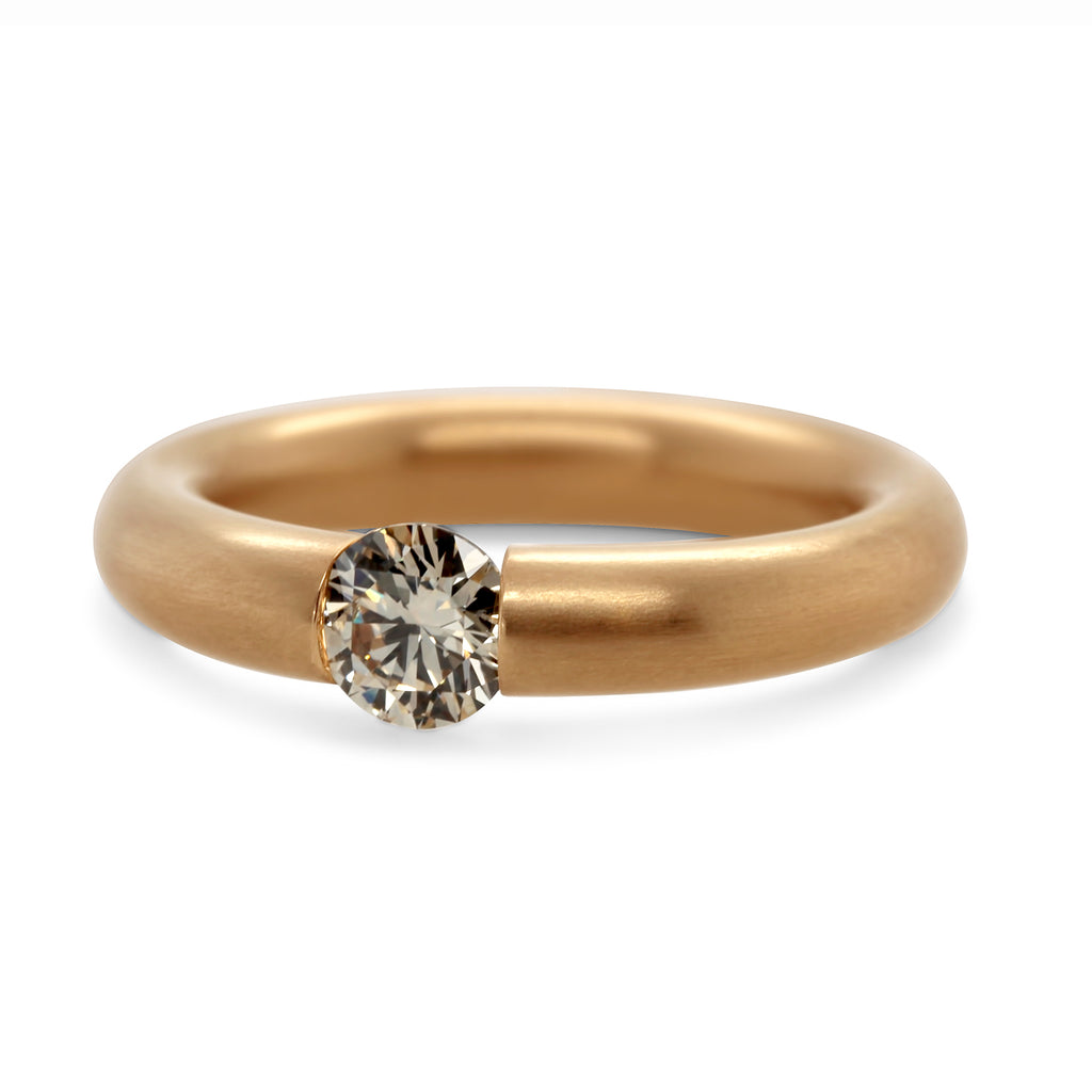 Niessing - 18k Fine Rose Gold Spannring® Tapered Engagement Ring - DESIGNYARD, Dublin Ireland.