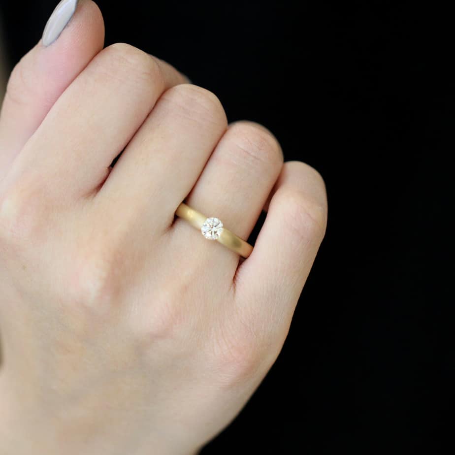 Niessing - 18k Fine Rose Gold Spannring® Tapered Engagement Ring - DESIGNYARD, Dublin Ireland.