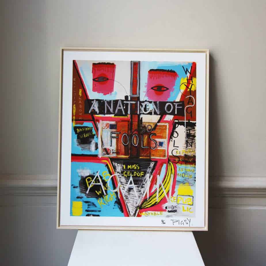 Pigsy - Framed Print A Nation of Fools Again - DESIGNYARD, Dublin Ireland.
