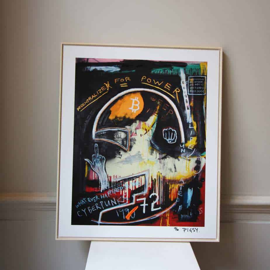 Pigsy - Framed Print Cyberpunks - DESIGNYARD, Dublin Ireland.