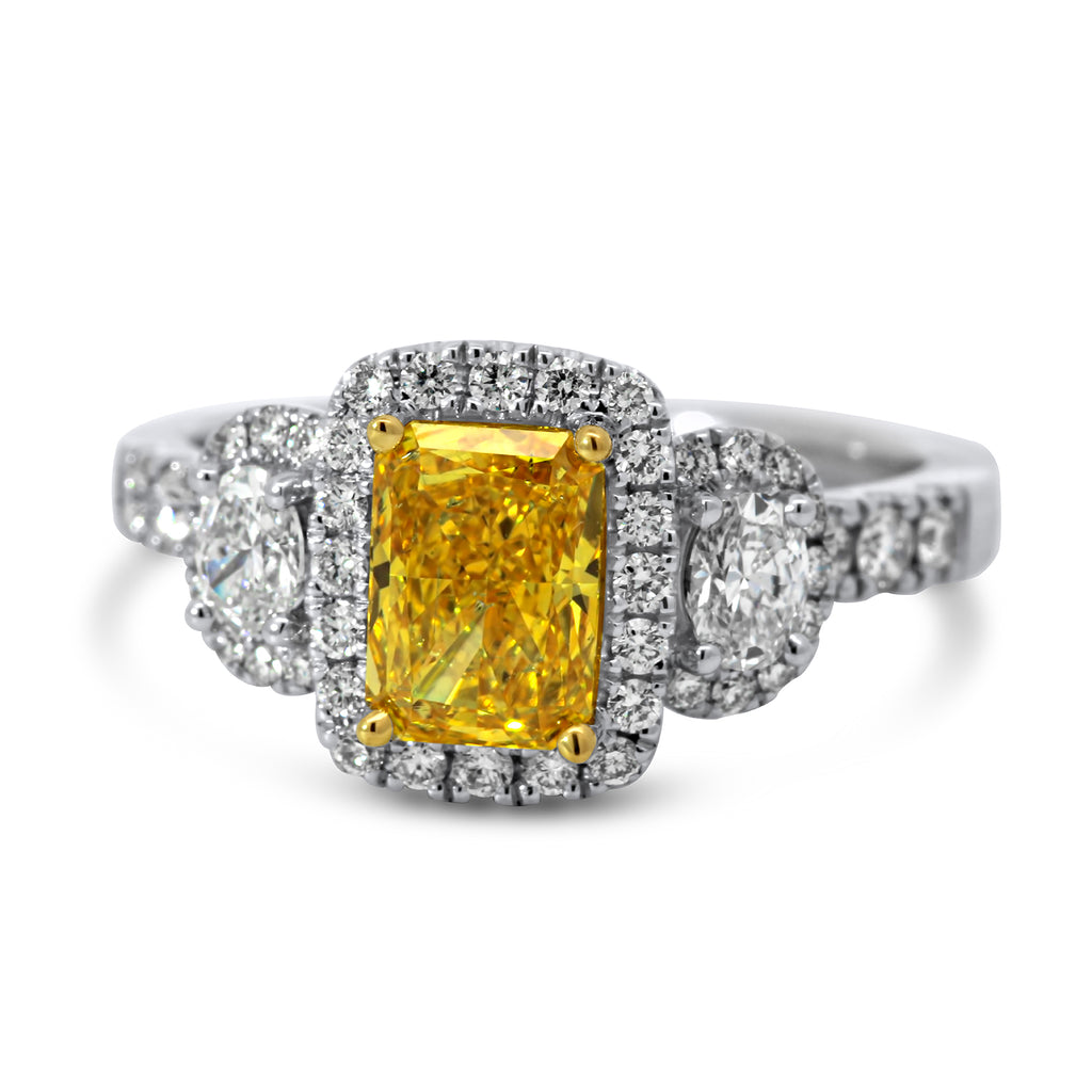 Ronan Campbell - Platinum Vivid Yellow 1.94ct Diamond Ring - DESIGNYARD, Dublin Ireland.