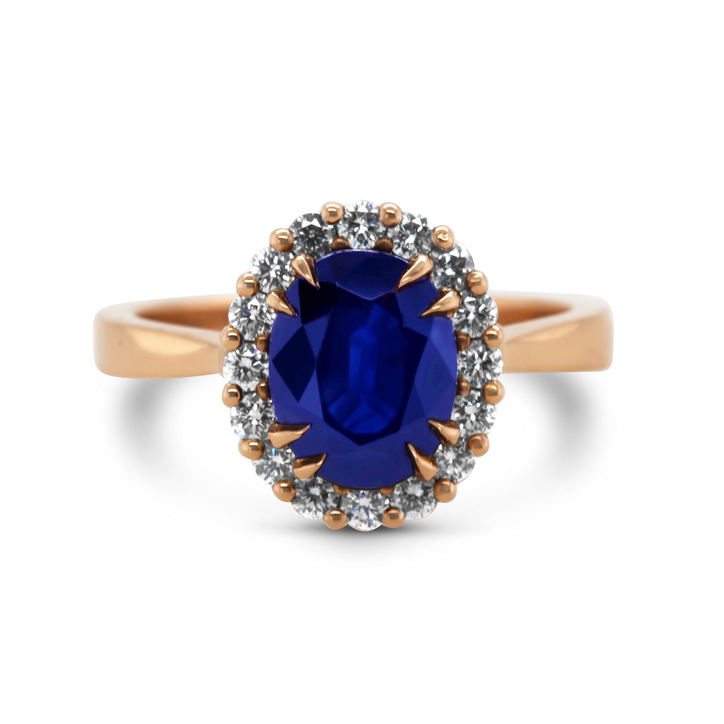 Ronan Campbell - 18k Rose Gold Sapphire Diamond Ring - DESIGNYARD, Dublin Ireland.