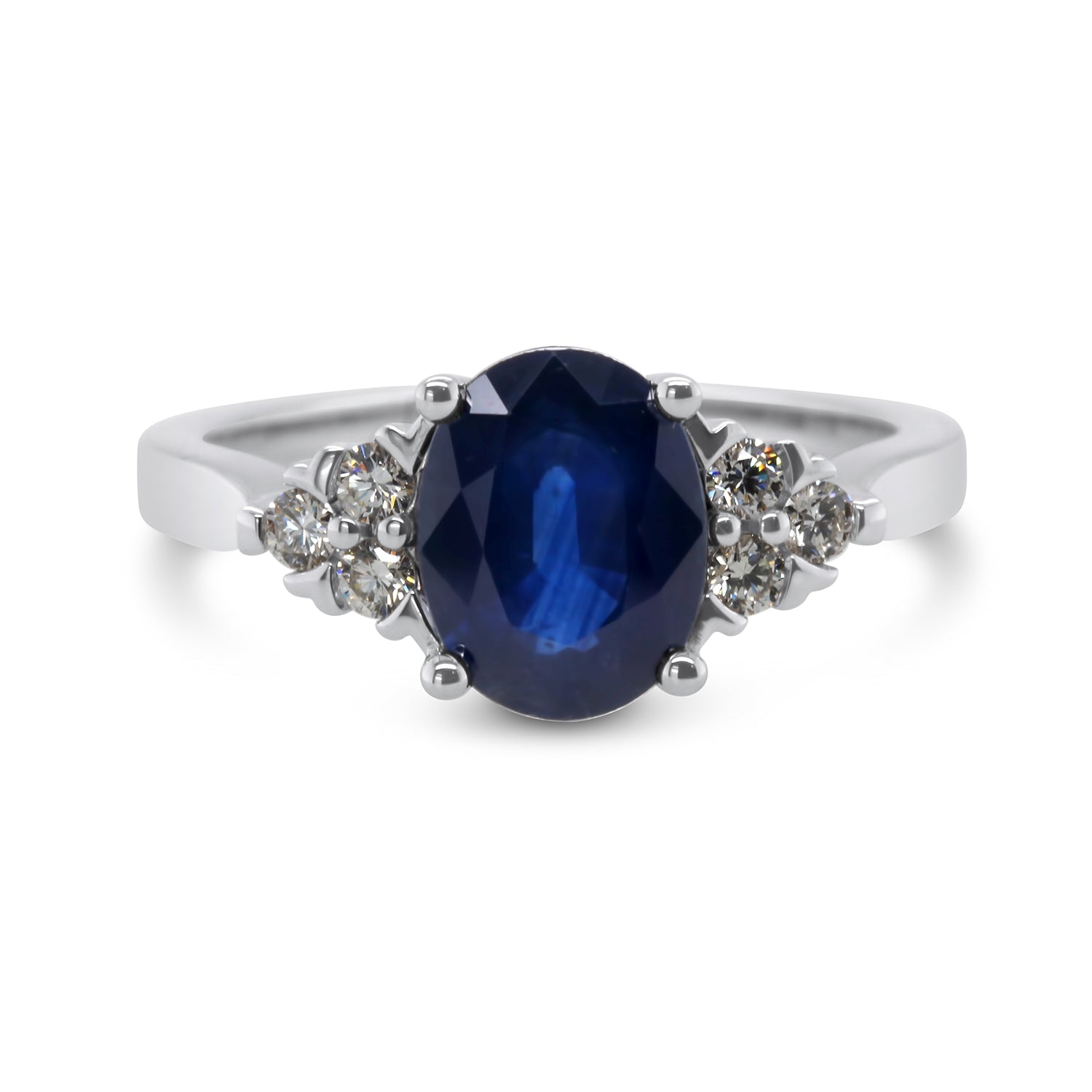 2.44ct Padparadscha Sapphire & White Diamond Cluster Ring – James Newman  Jewellery