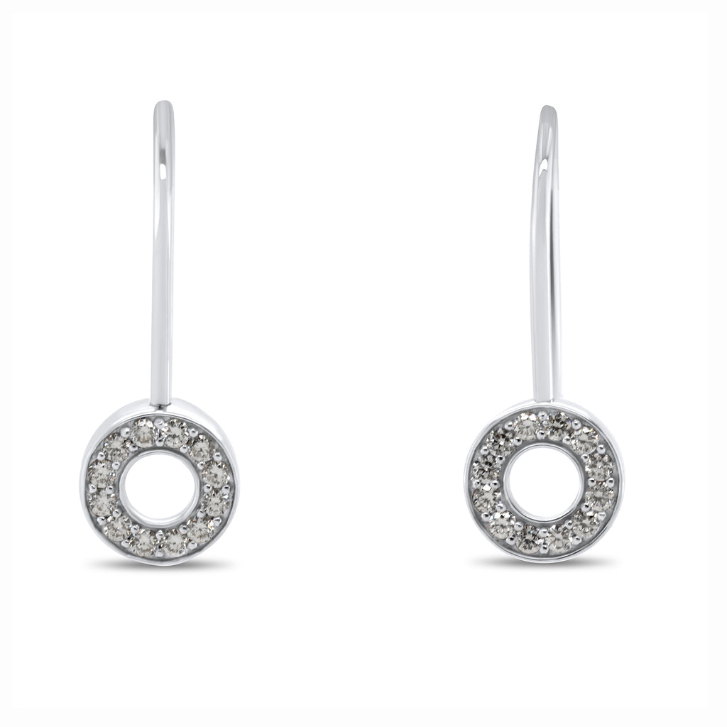 Ronan Campbell - 18k White Gold Circle of Life Diamond Earrings - DESIGNYARD, Dublin Ireland.