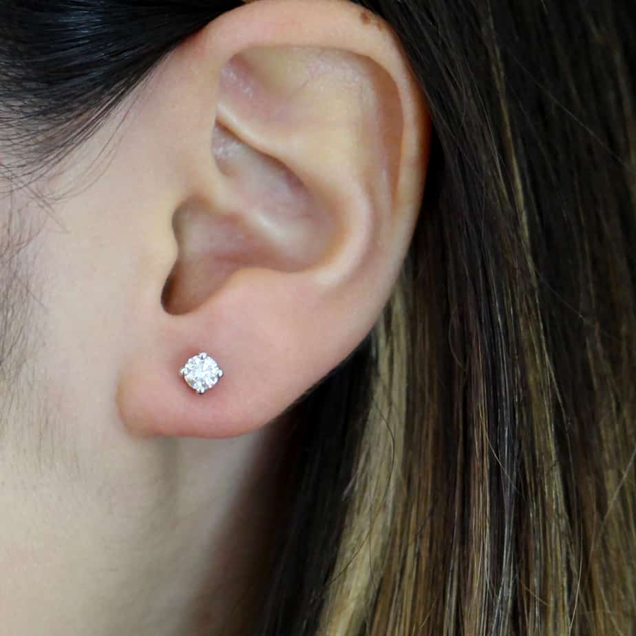 Ronan Campbell - 18k White Gold 0.83ct Diamond Stud Earrings - DESIGNYARD, Dublin Ireland.