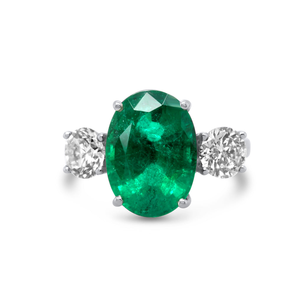 Ronan Campbell - Platinum Infigo Trilogia Emerald Diamond Engagement Ring - DESIGNYARD, Dublin Ireland.