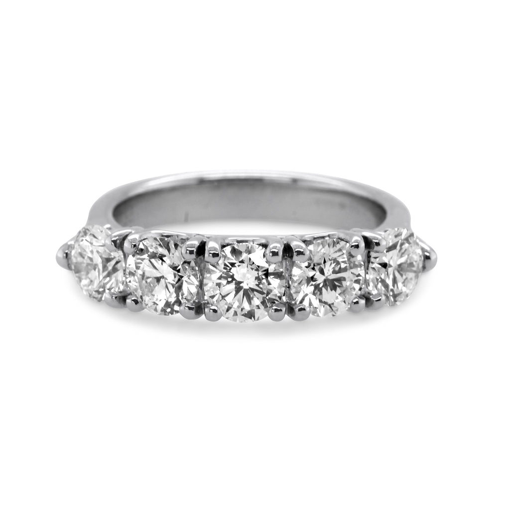Photograph 1 of Platinum 2.27ct GIA Certified Vos Diamond Eternity Ring. Available on DESIGNYARD.com and in our Jewellery Shop Dublin, Ireland. Free Worldwide Shipping with DHL.