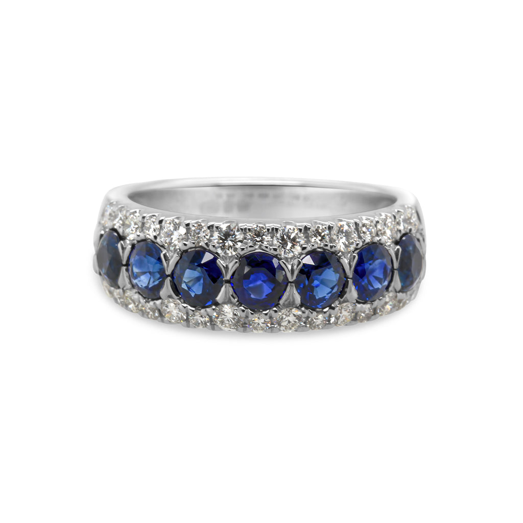 Ronan Campbell - Platinum Linea Sapphire Diamond Ring - DESIGNYARD, Dublin Ireland.