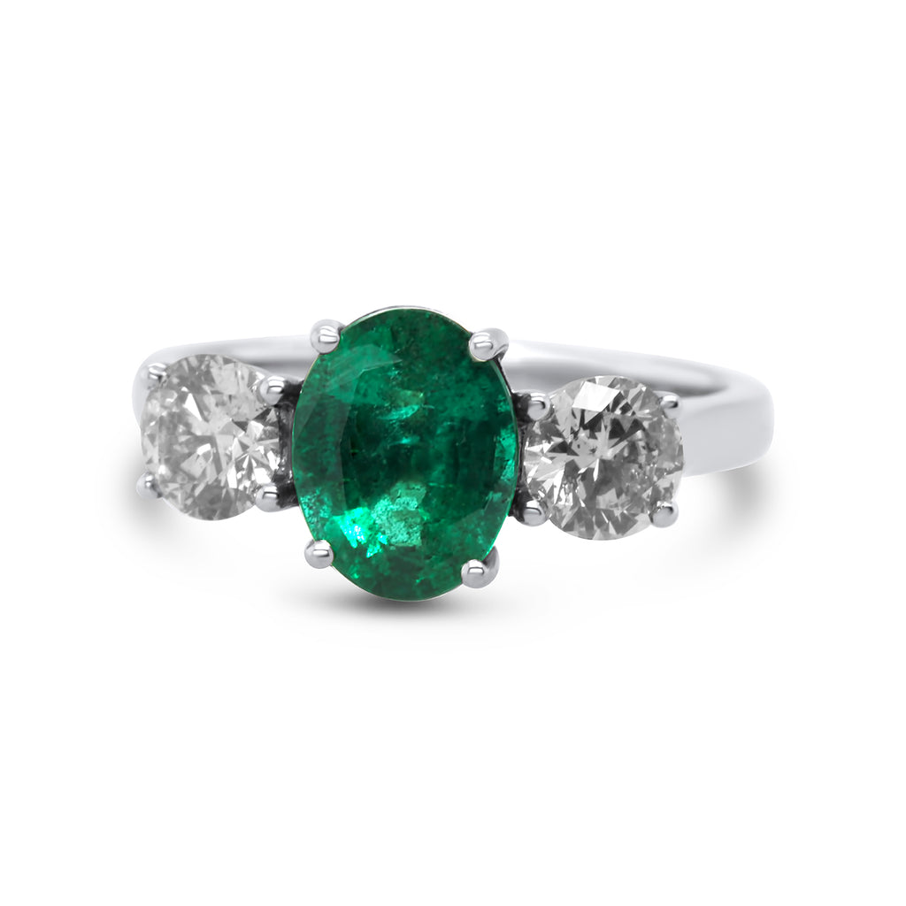 Ronan Campbell - Platinum Mēdēəm Trilogia Emerald Diamond Engagement Ring - DESIGNYARD, Dublin Ireland.