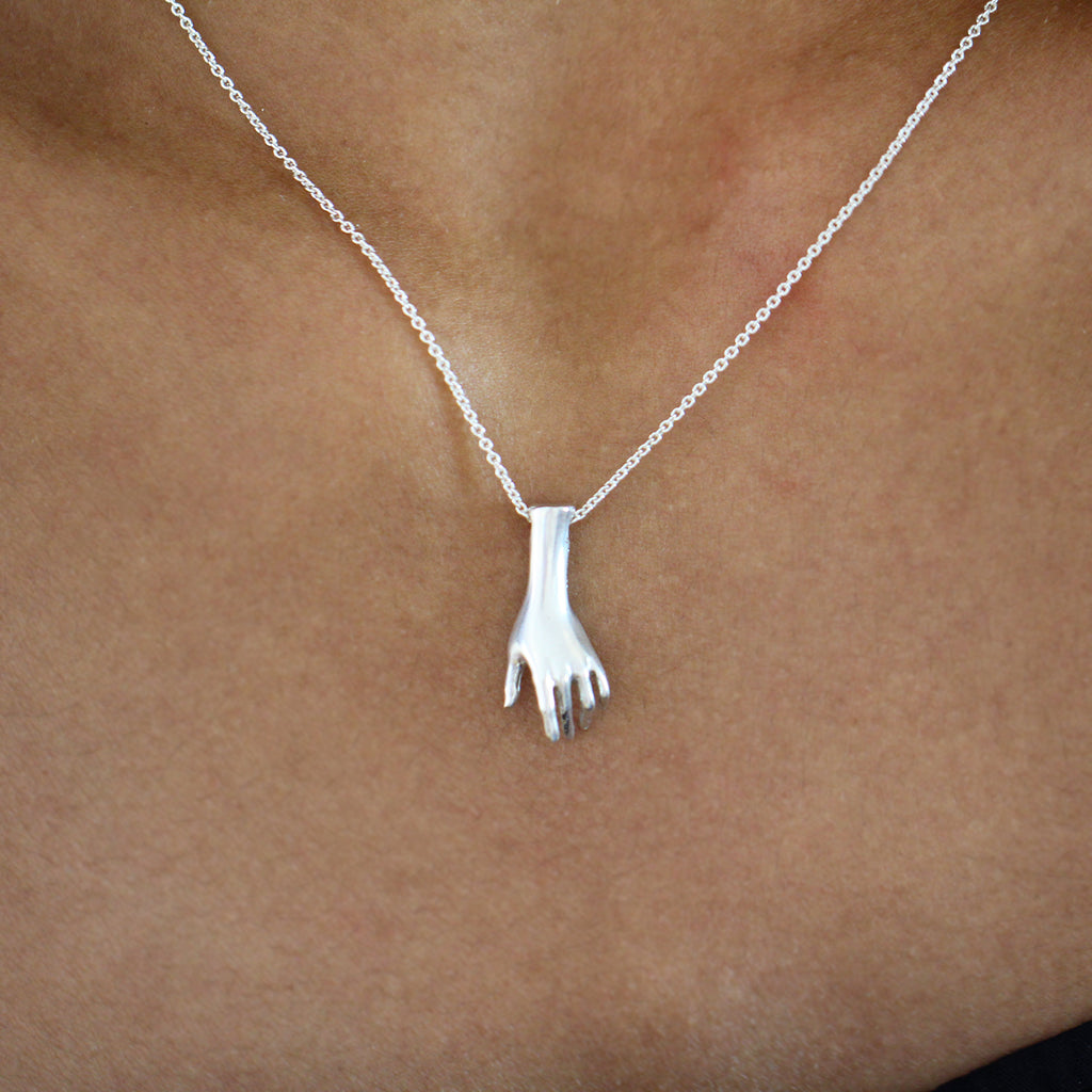 Sam Lafford - Sterling Silver Helping Hand Necklace - DESIGNYARD, Dublin Ireland.