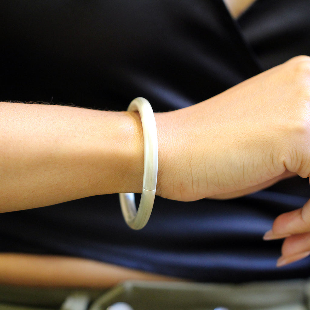 Sarah Herriot - Sterling Silver Round Tension Bangle - DESIGNYARD, Dublin Ireland.